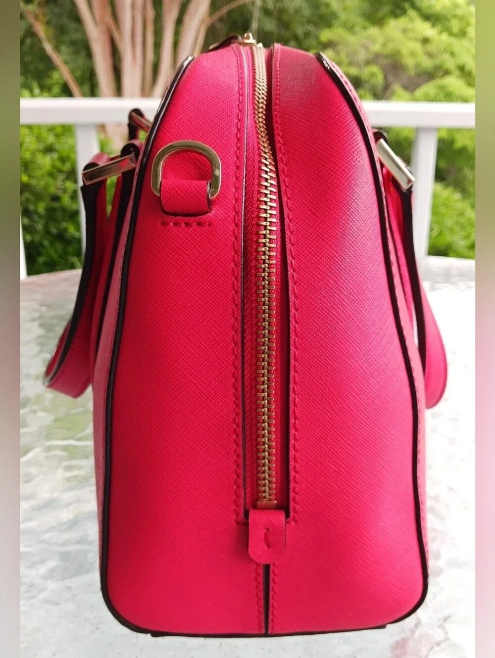 kate Spade-Felix Satchel. Red.